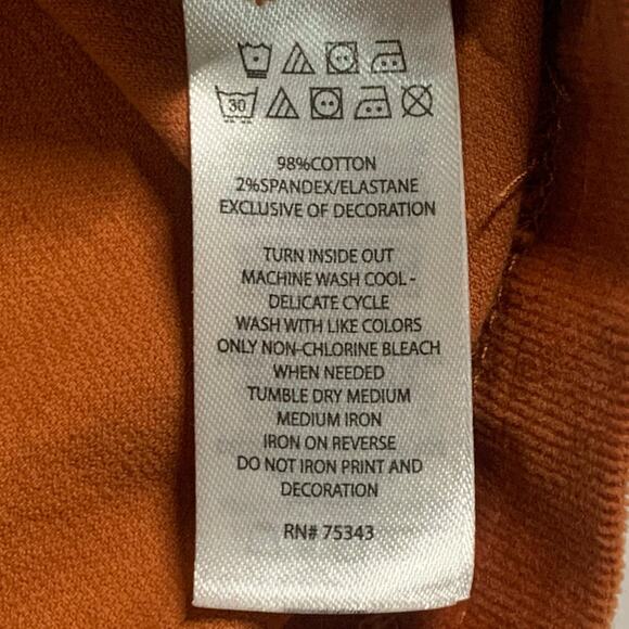 Isaac Mizrahi 7 Girls Dark Orange Pumpkin Corduroy Dress Thanksgiving Fall - Picture 8 of 10